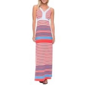 J. McLaughlin Striped Maxi Dress - Red, Blue, White